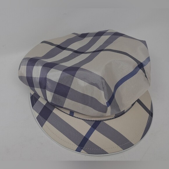 Burberry Womens Newsboy Hat Cap Purple Nova Check England Vintage Y2K 90s Small main image 16